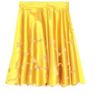 Pinko Midi Skirt Yellow Size 38 US Size 2